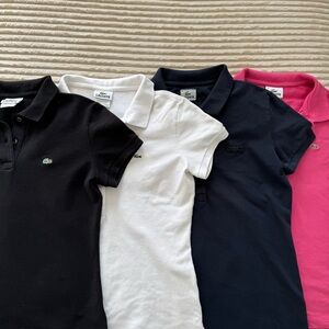 Lot of 4 Size 40/8 Lacoste Polo Pique Shirts Oversized Croc